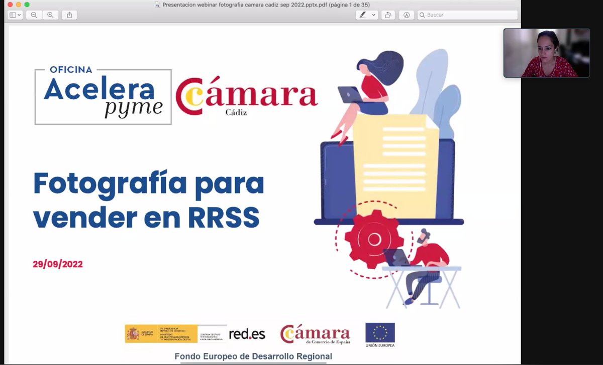 camaracadiz's tweet photo. Comenzamos en el nuevo webinar de la #OAP de @CamaraCadiz. ¿De qué hablamos? Hoy toca "Escaparatismo digital" o lo que es lo mismo, imagen en Redes Sociales para vender. ¡Toma nota! https://t.co/N1h6EttGMv