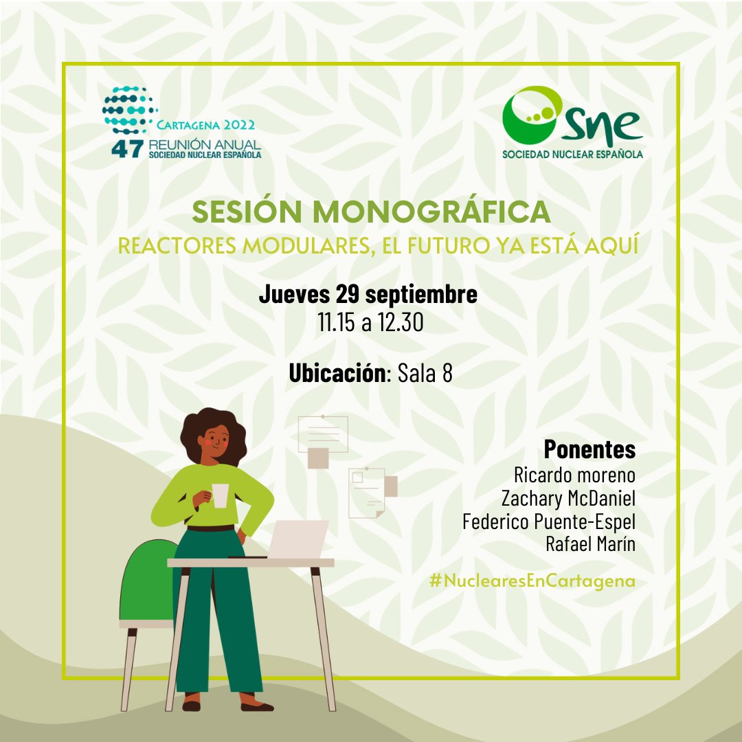 SNEu235's tweet image. #NuclearesenCartagena | ¿Sabes qué son los #reactoresmodulares o SMRs?
 
Son el futuro y ya está aquí, no te pierdas la sesión monográfica. 📌
reunionanualsne.es/programa-tecni…