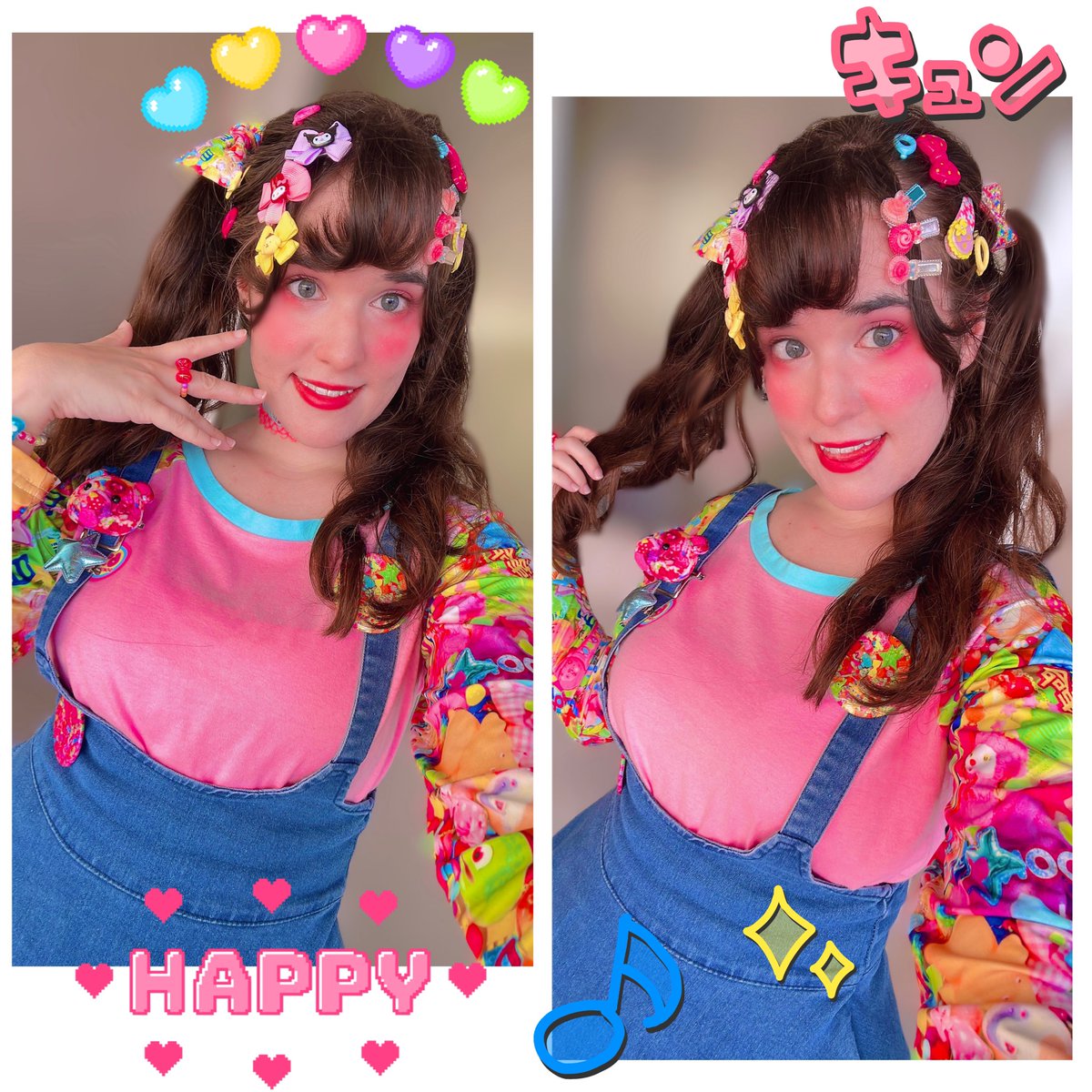 KayPersephone's tweet photo. *busts through the wall with an axe*
“Did I hear someone say kawaii is not for everyone?!”

Pics from Decora Day in July 
7月のデコラの日写真です
💕💜💙💚💛🧡❤️

#internationaldecoraday #decoraday #デコラの日  #decorakei #デコラ系 https://t.co/FPPMGR3uoz