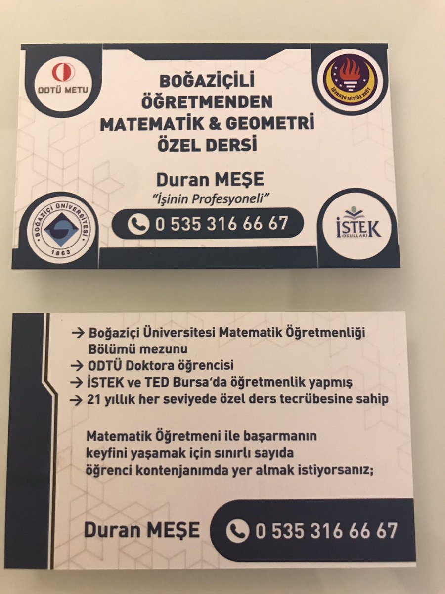 Başarının adresi.. 
online ve yüzyüze ders imkanı..