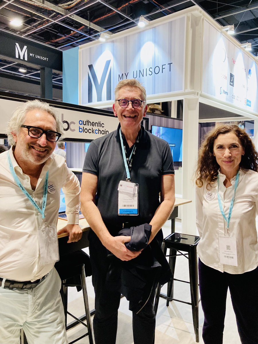 Merci à <a href="/f_groc/">François GROC</a> du cabinet <a href="/EccentiveGroupe/">Eccentive Groupe</a> Groupe pour son soutien actif à Authentic BlockChain !

#expertscomptables retrouvez-nous sur le stand P269 toute la journée et pour un mini atelier à 16h20.

Bonne 2ème journée.

 #SimpleCommeABC #blockchain #cybersécurité #legaltech