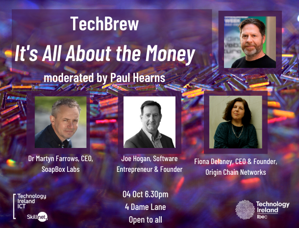 techireland's tweet photo. #TechBrew – It’s All About the money!
TechBrew is back! Join the event next Tuesday 4th October in 04 Dame Lane for an evening of informal #networking with #technology leaders over a bite and a beer.
Attend the event for free👉https://t.co/1pVjvVGo7p https://t.co/Huso59K312