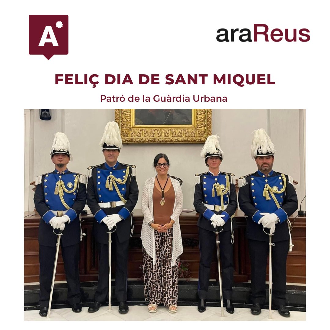 🥳Feliç dia de sant miquel, el patró de la Guàrdia Urbana👮‍♀️👮. Des d'Ara Reus volem donar les gràcies per la feina que feu dia a dia!♥ 
<a href="/reusgurbana/">Guàrdia Urbana Reus</a> 
#santmiquel #guardiaurbana