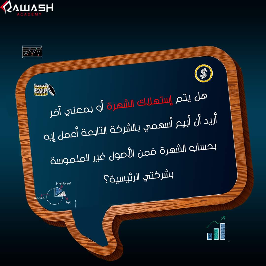 من أسئلة المتابعين...
ج/ لا تستهلك الشهرة ولكن بيتم عمل إختبار إضمحلال لها ... 
وبيتم بيع الأسهم بالقيمة السوقية أو قيمة 
يحددها حامل السهم
#دورات_محاسبة_معتمدة #دورات_محاسبة