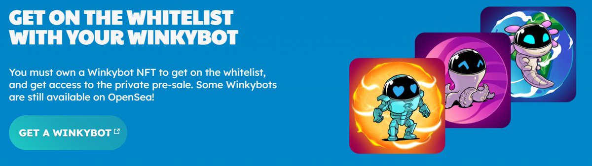 tradyhunter's tweet photo. Free Winky Robot and Winkyverse Ledger Key for the first 20 buyers of each drop

PLEASE NOTE that to #participate in this sale you need a #WINKYBOT

What is a #WINKYBOT 🤔

It's a little bot that will allow you to move around this #Metaverse https://t.co/g8Yyp2nUjW