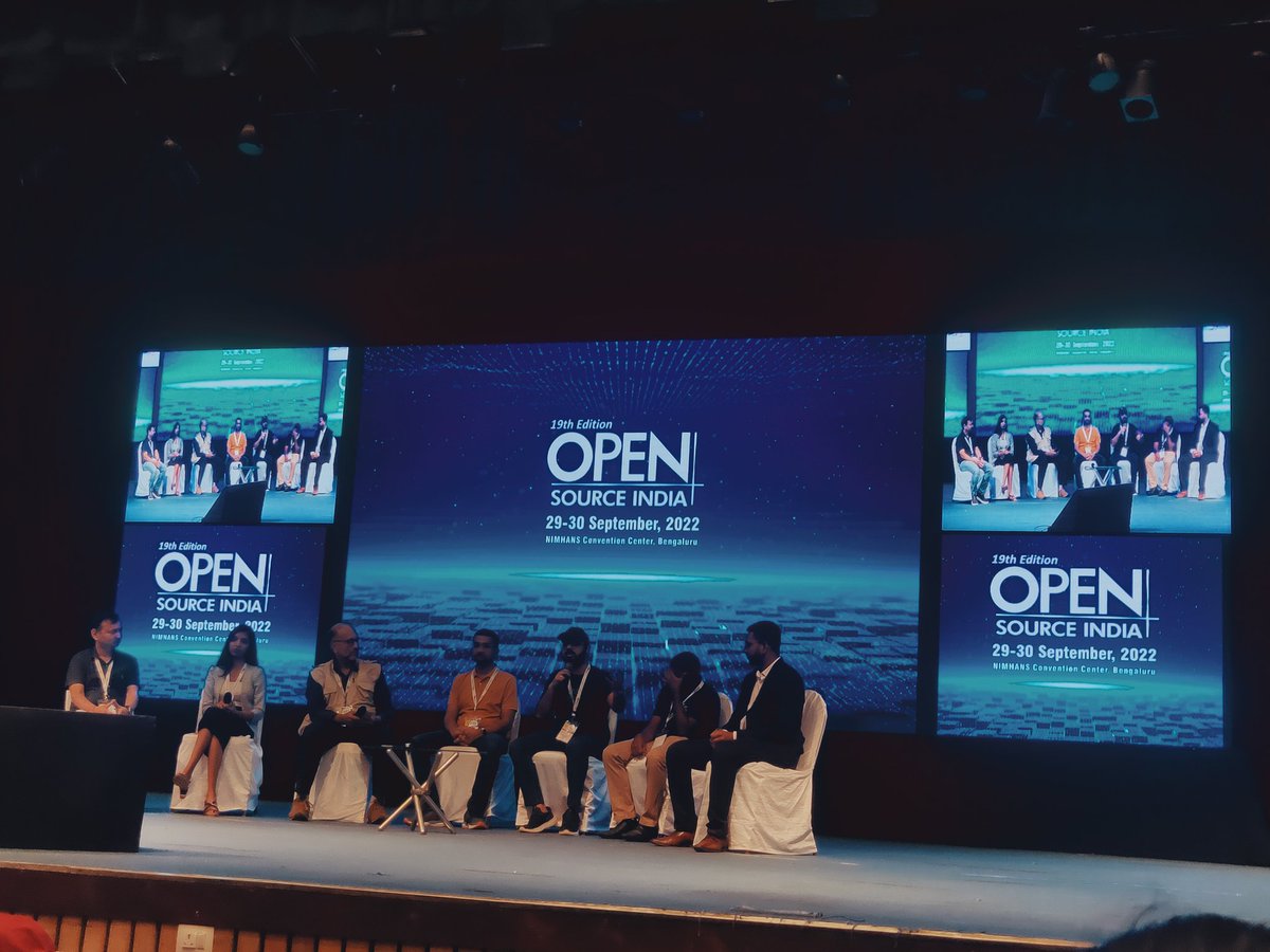 gbhasha's tweet image. I’m at Open Source India Conference! After a long time, attending a conference in person.
Excited for today’s sessions and to network with great minds! 
#opensource #opensourceindia #osi2022