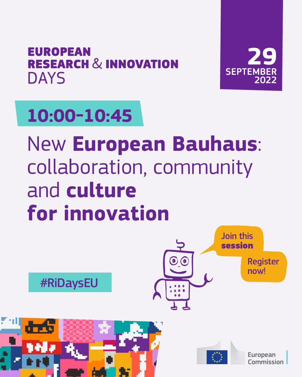 GabrielMariya's tweet photo. 🎮 Unlocking the power of culture &amp; creativity for the EU? 

Join #RIDaysEU to learn how can this can be done. On the agenda⤵️
✔Stream the Steam 
✔New European Bauhaus
✔Collaborative Cloud for Cultural Heritage 
✔The power of the Arts
👉https://t.co/mWGpkEEBh9 https://t.co/ZoEYH9V7G8