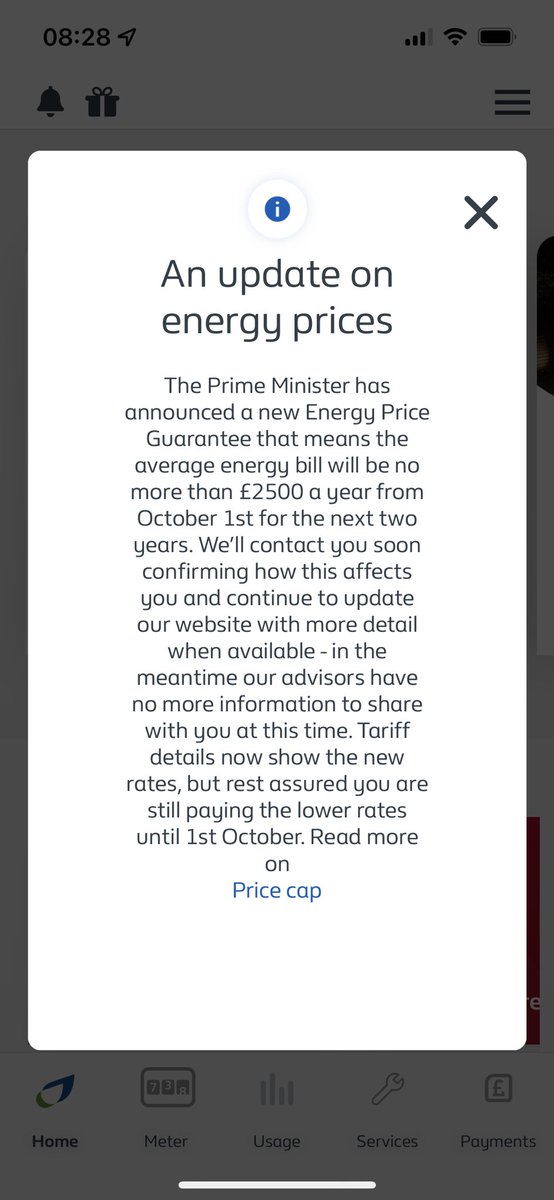 PedLowden's tweet photo. @MartinSLewis just got this from Scottish gas, it says “average” but they keep mentioning this magic £2,500 figure, really not helping with false information https://t.co/MlWkYBms0o
