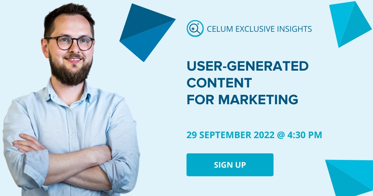 ⚠️ Last chance to join today's CELUM #ExlusiveInsights at 4:30 pm with Eugen Knippel who will share how User-Generated Content (UGC) can impact your #marketing activities. 👉 Save your FREE seat now: hubs.ly/Q01nxkcC0