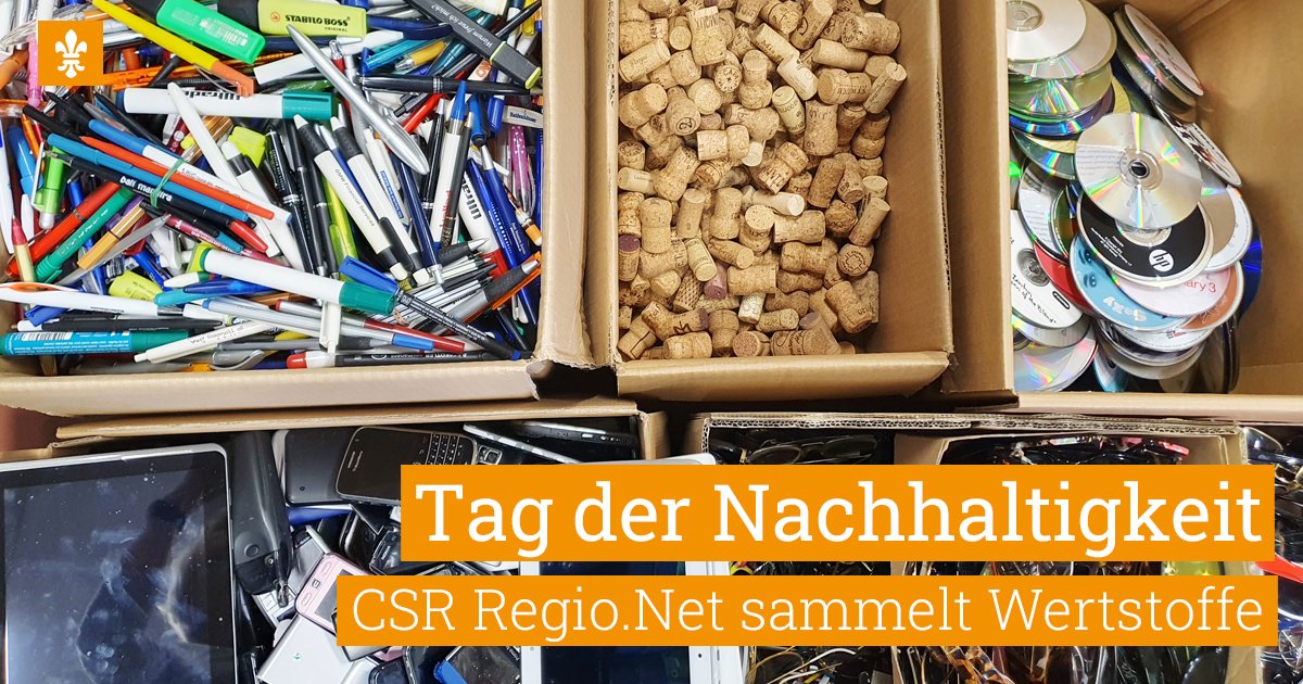 Stadt_Wiesbaden's tweet photo. 🌻 Heute ist #TagDerNachhaltigkeit. Das #CSRRegioNet Wiesbaden beteiligt sich daran mit einer Sammelaktion. Auch ihr könnt noch nachträglich mitmachen. Der Wiesbadener Umweltladen, Luisenstraße 19, hat eine dauerhafte Sammelstation eingerichtet. https://t.co/KbBLoTIRZV