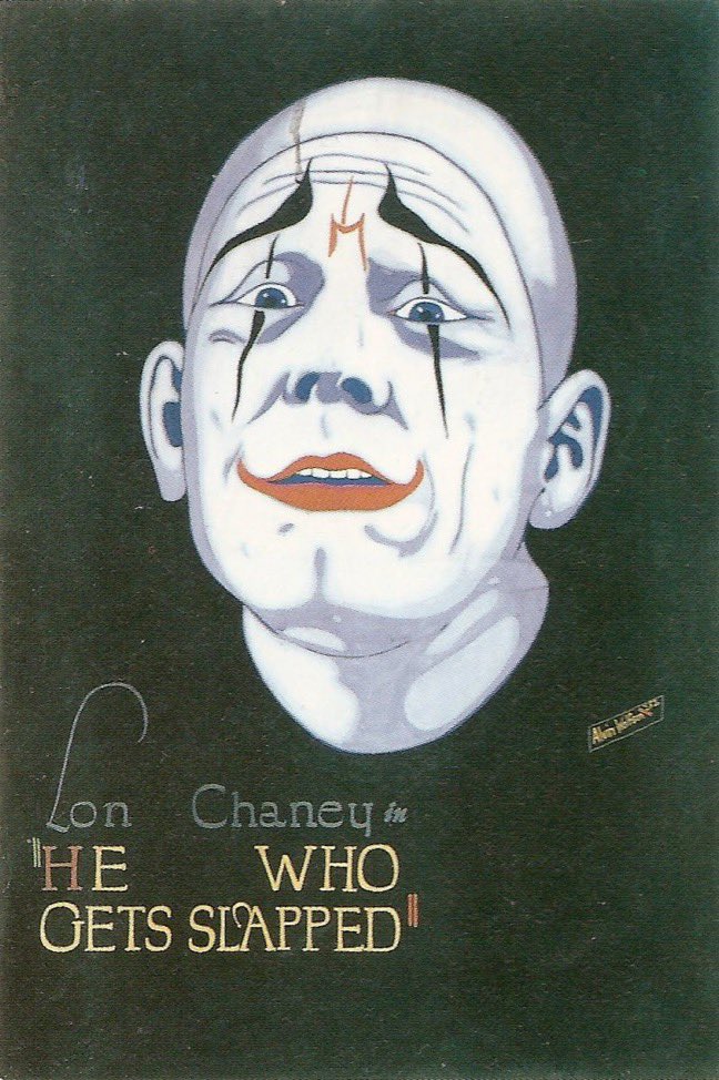 analgesicsleep's tweet photo. The Lon Chaney Silent Scary Clown Cinematic Universe
#TCMParty #SilentMovieDay #HEWhoGetsSlapped #LaughClownLaugh #horror #SilentFilm https://t.co/4Jw9YuPHoK
