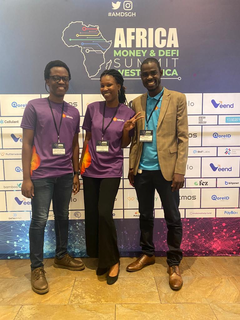 AffinityAfrica's tweet photo. Day 2 at the @AfricaMoneyDefi Summit was just as exciting as day 1. We are grateful to have had the opportunity to contribute to the fast growing fintech industry on the continent. #AMDSGH #AfricaMoneyDeFi #AffinityAfrica #AffinityGhana https://t.co/WwX0USOdL8