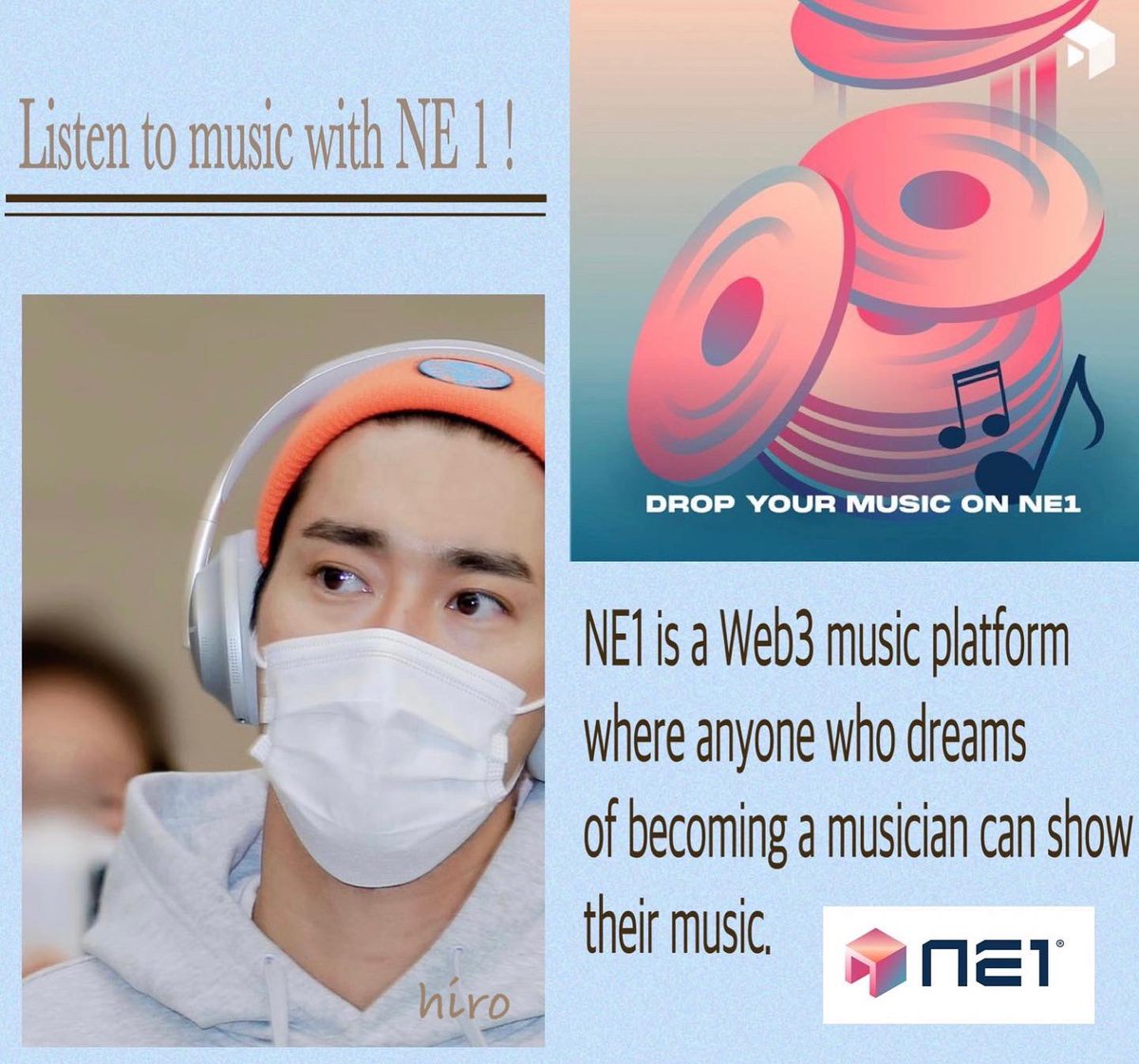 @siwonchoi 

Do you want to be a musician？

Then drop your music on NE1 !

NE1 is a Web3 music platform 
where anyone who dreams 
of becoming a musician can show 
their music.

#siwon #siwonchoi #최시원 
#NE1 #NE1MUSIC #Web3 #Music #Platform
2022/09/29