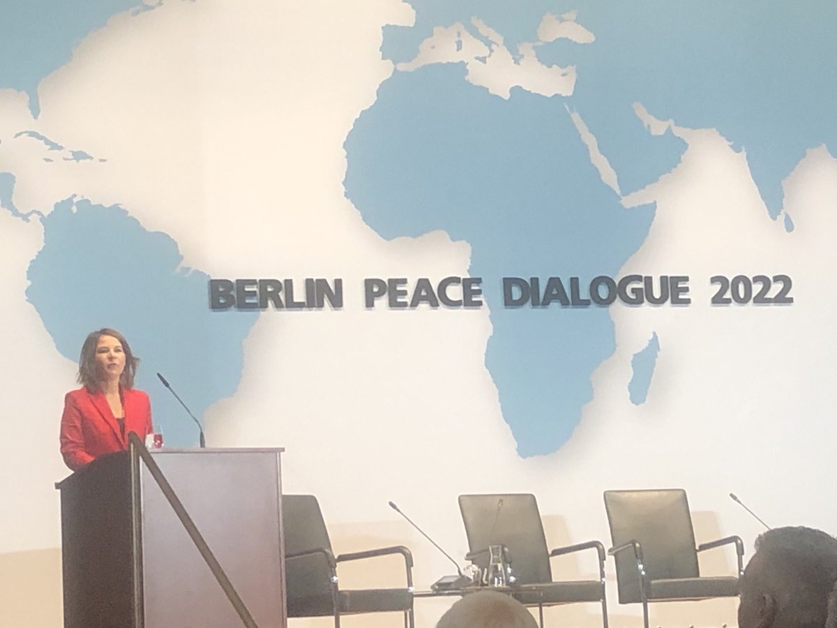 “There is glory in prevention”, says ⁦@ABaerbock⁩ at #BerlinPeaceDialogue, and reminds us that “there is more to freedom and security than just the absence of war”.