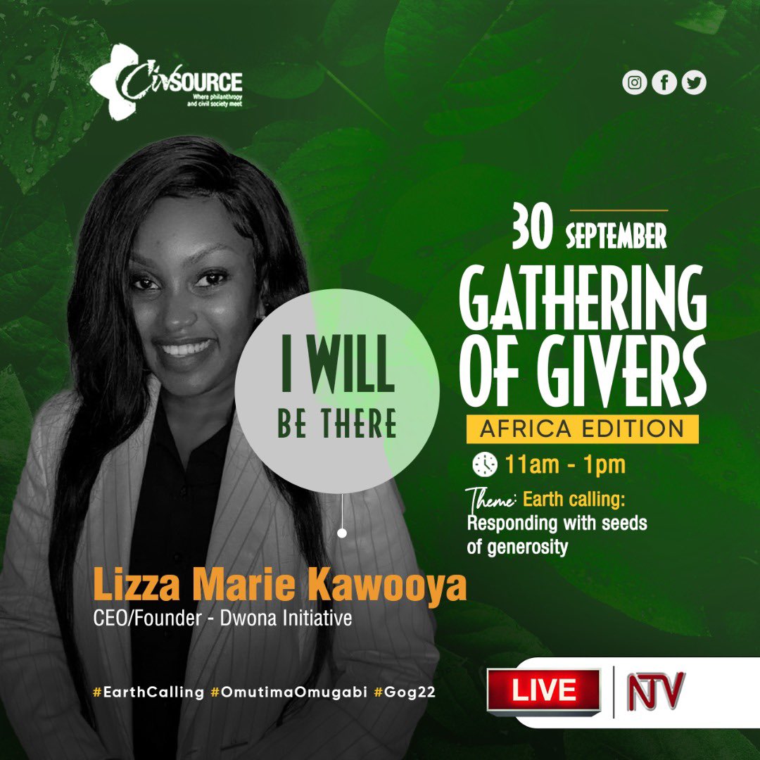 misszaza_zaza's tweet photo. Itโs just a day at the #GatheringofGivers by @CivsourceAfrica and Iโll be there๐๐ฝ.
Come join and celebrate givers from around Africa. #OmutimaOmugabi #Gog22 #earthiscalling https://t.co/2PIGkgJa1j