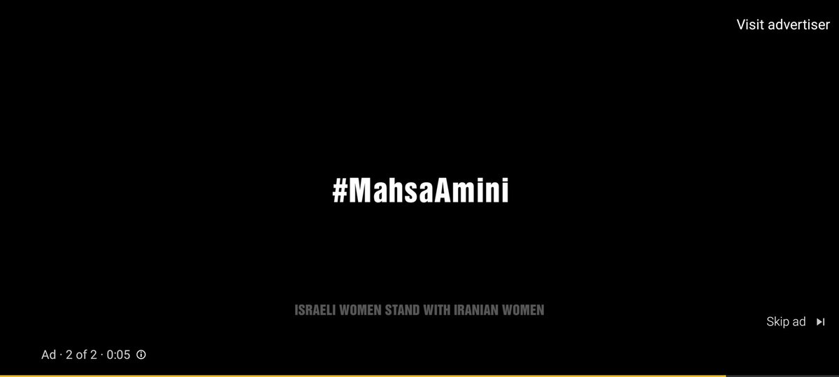 تبلیغ یوتیوب :) 
فکر نمیکردم کل یه تبلیغو با بخند ببینم
#MahsaAmini 
#مهسا_امینی