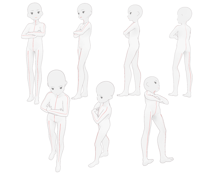 トレス素材ポーズ集 Illust Pose Twitter