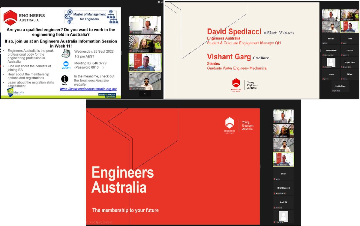 Networking &amp; engaging with relevant professional bodies is very important for students, already before graduation. Yesterday, <a href="/EngAustralia/">Engineers Australia</a> delivered an insightful presentation and excellent career advice to <a href="/CQUniSBL/">CQUniSBL</a> Master of Management for Engineers students.