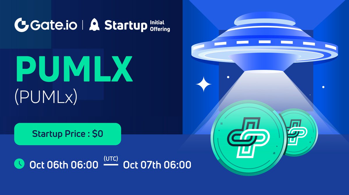 Gate_Launch's tweet photo. https://t.co/a1d9vDe5GZ #Startup Initial Free Offering: $PUMLX @pumlhealthio

⏰06:00 AM, October 6 - October 7 (UTC)

🔹Airdrop Value: $80,000
🔹Eligibility: All KYC users

Participate: https://t.co/KGXej0aYDZ
More: https://t.co/fsbMXhOMhs

#gateiostartup $PUMLX https://t.co/7eZ6ow799j