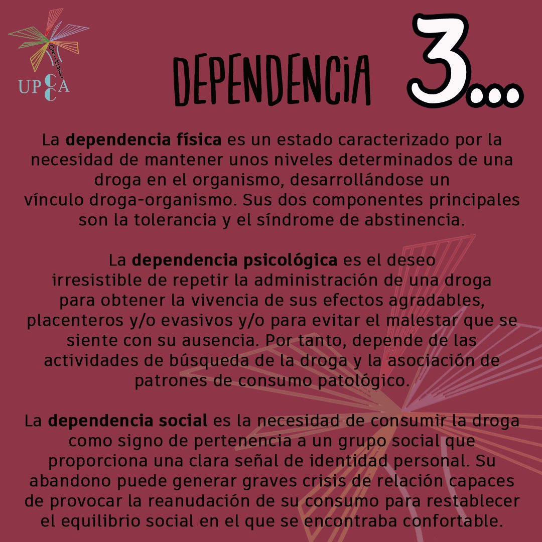 UPCCA_Orihuela's tweet photo. 📌 #CONOCELASADICCIONES
➡️ Otros conceptos sobre las adicciones:
🔘 Tolerancia 🪜
🔘 Síndrome de abstinencia ⚠️
🔘 Dependencia 🔗 https://t.co/Uuv6mdt5nL