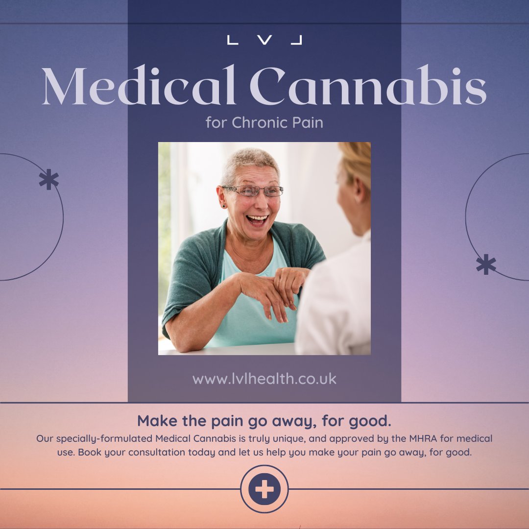 HealthLvl's tweet photo. Make the pain go away, for good.

Our specially-formulated Medical Cannabis is truly unique, and approved by the MHRA for medical use. 
Book your consultation today and let us help you make your pain go away, for good.

Visit now at: https://t.co/uWY44ILscR https://t.co/CIK4vbVcME