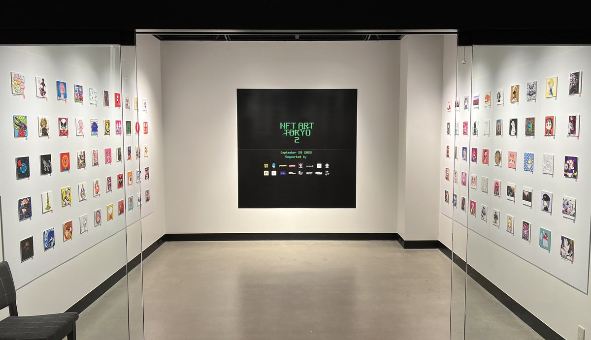 NFTArtTokyo's tweet photo. 【POPUP「Gallery Area」展示当選者の発表🥳】

当選者はこちらのアーティスト様たちです✨👩‍🎨
ご来場者の方々は是非お立ち寄りください‼️
また、遠方等によりご来場できない方は雰囲気だけでも感じていただけますと幸いです🙇‍♂️
#写真素人ですいません😂 
#NFTARTTOKYO https://t.co/AuNntbvrS4