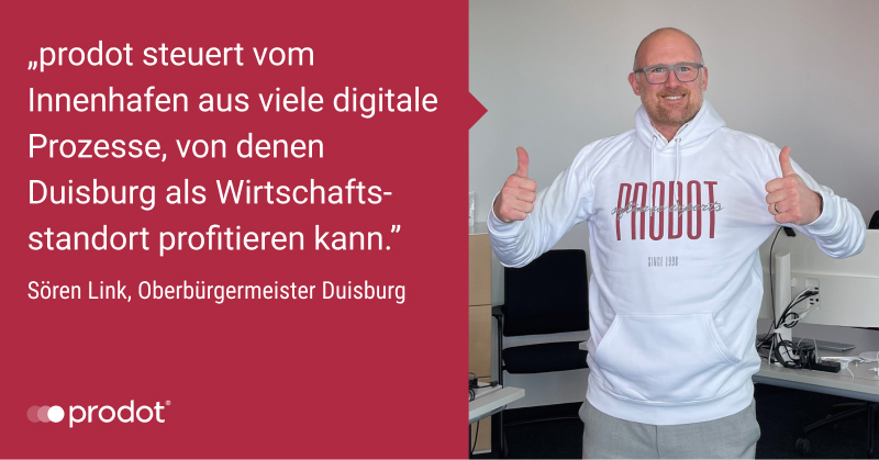prodot • sw4leaders (@prodot) on Twitter photo Vielen Dank an Duisburgs Oberbürgermeister Sören Link für das tolle Statement. 😊
Wir wollen weiter wachsen und den Wirtschaftsstandort Duisburg stärken. 
Jetzt Pressemitteilung lesen und mehr zum OB-Besuch erfahren: 
innenhafen-portal.de/news/wirtschaf…
#Oberbürgermeister #Duisburg Vielen Dank an Duisburgs Oberbürgermeister Sören Link für das tolle Statement. 😊
Wir wollen weiter wachsen und den Wirtschaftsstandort Duisburg stärken. 
Jetzt Pressemitteilung lesen und mehr zum OB-Besuch erfahren: 
innenhafen-portal.de/news/wirtschaf…
#Oberbürgermeister #Duisburg