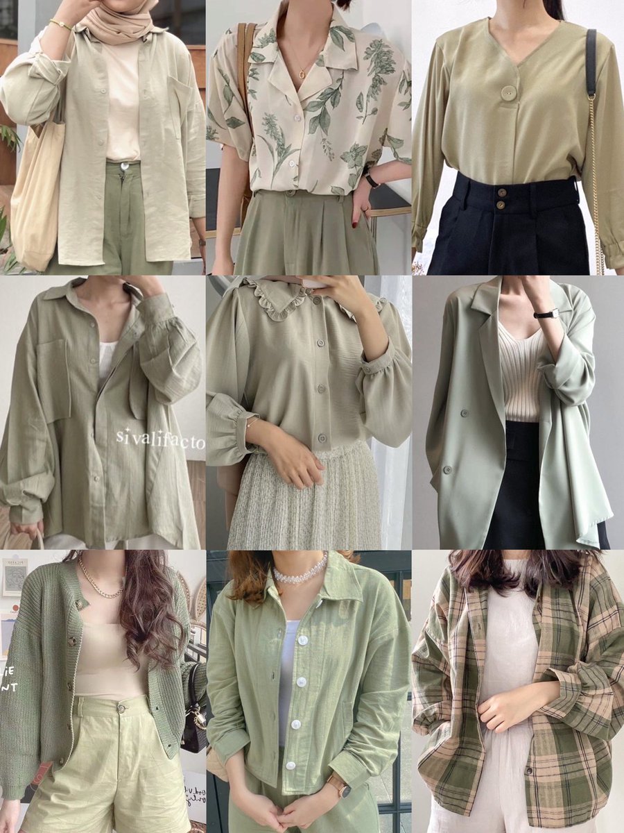 sage green aesthetic outfit ideas🍃 • a thread •