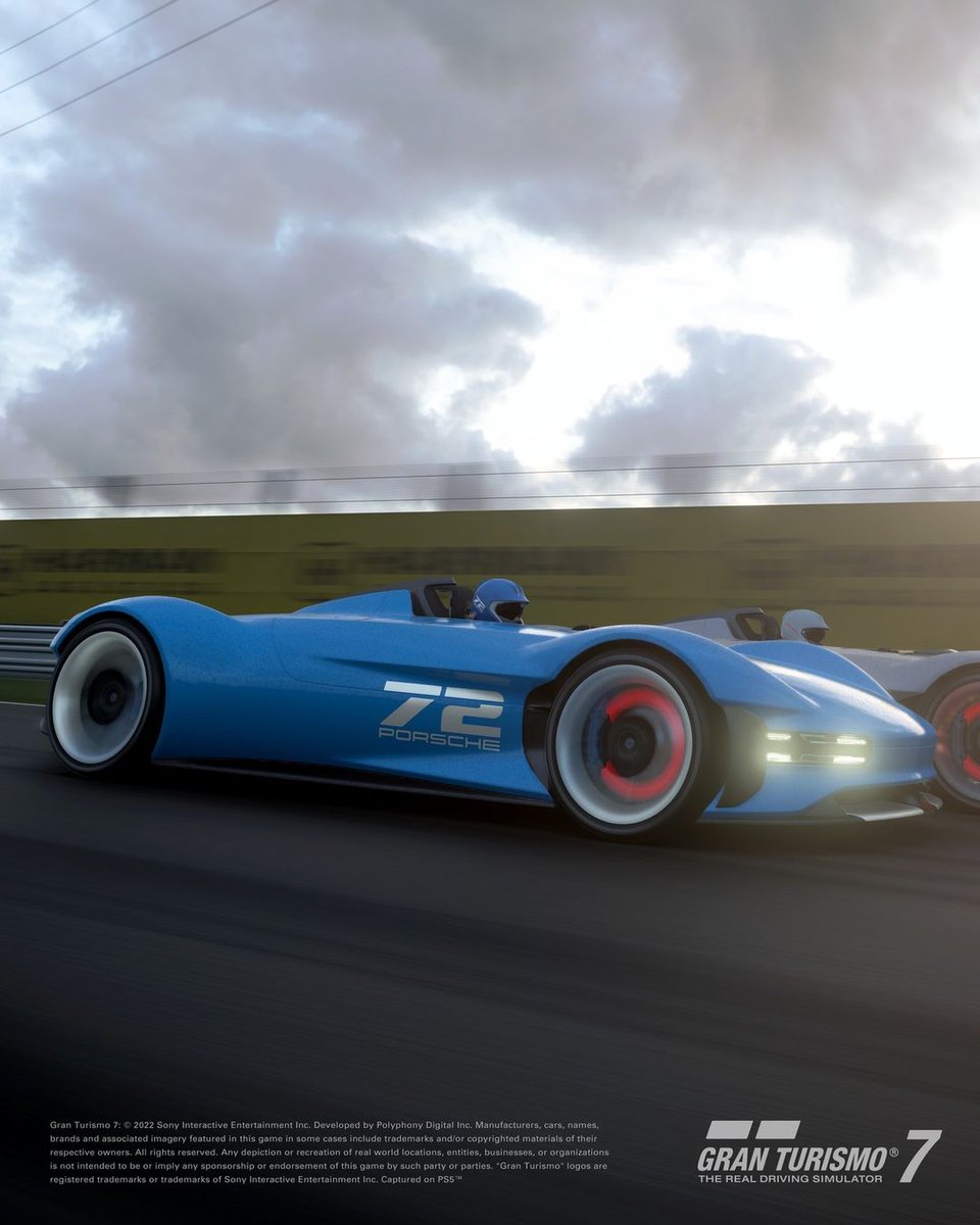 #Porsche Vision GT to nasz samochód, który został stworzony wyłącznie do świata cyfrowego - gry Gran Turismo 7. Teraz przedstawiamy jego odkrytą wersję Porsche Vision GT Spyder. #GranTurismo7