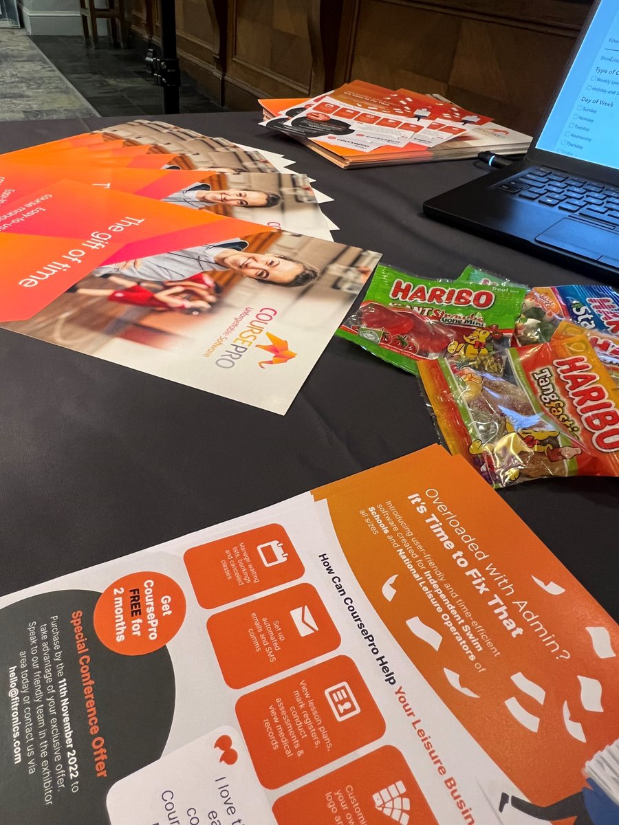 FitronicsUK's tweet photo. The team are looking forward to a fantastic day at the @Swim_England Teaching and Education Conference in Solihull today.
If you're attending, say hello and have a spin on our 'wheel of fortune' - everyone's a winner!
#SETEC2022 #team #event #sportsmanagementsoftware https://t.co/bXnE6PJhbn