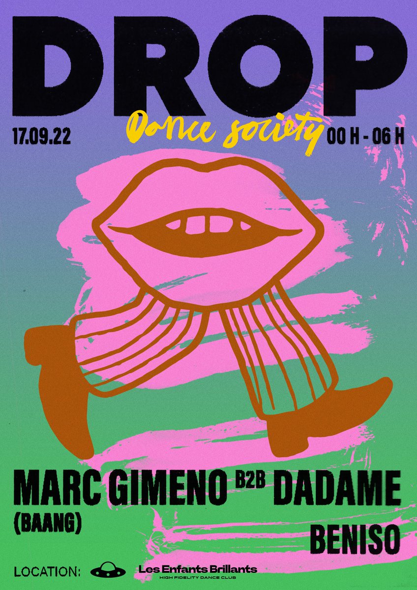 DiatomicStudio's tweet photo. Third and fourth poster for @drop_bcn at Diatomic studio
 🕺💃🏽👯‍♀️💋

#dropbcn #dancesociety #diatomicstudio #poster #barcelona #graphicdesign #thedesigntip #designspiration #postereveryday #archivesarea #fkndesign #postereposter #theddod #illustration #typosters #typespire https://t.co/6AAj0qHT18