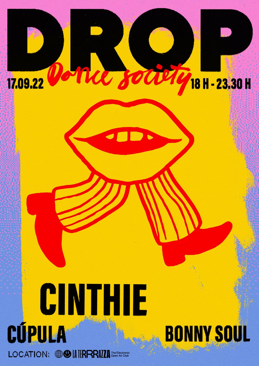 DiatomicStudio's tweet photo. Third and fourth poster for @drop_bcn at Diatomic studio
 🕺💃🏽👯‍♀️💋

#dropbcn #dancesociety #diatomicstudio #poster #barcelona #graphicdesign #thedesigntip #designspiration #postereveryday #archivesarea #fkndesign #postereposter #theddod #illustration #typosters #typespire https://t.co/6AAj0qHT18
