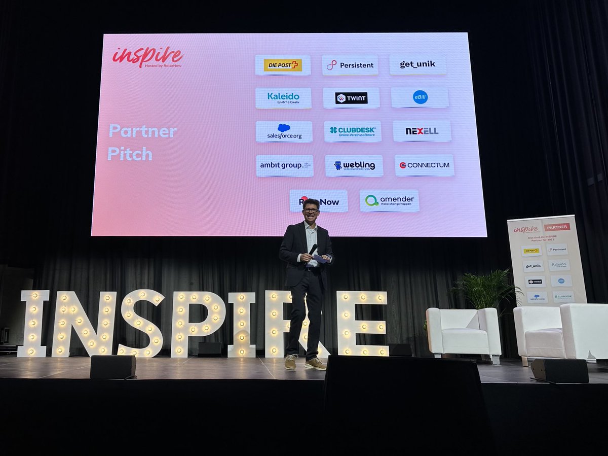 twunden's tweet photo. Start der #Inspire von ⁦@raisenow⁩. Sehr cool war der gemeinsame Elevator-Pitch mit Andi Schwengeler von Creativ, ein neues Gefühl aber ein unglaublich gutes! 😊 https://t.co/hY5mzvHFFH