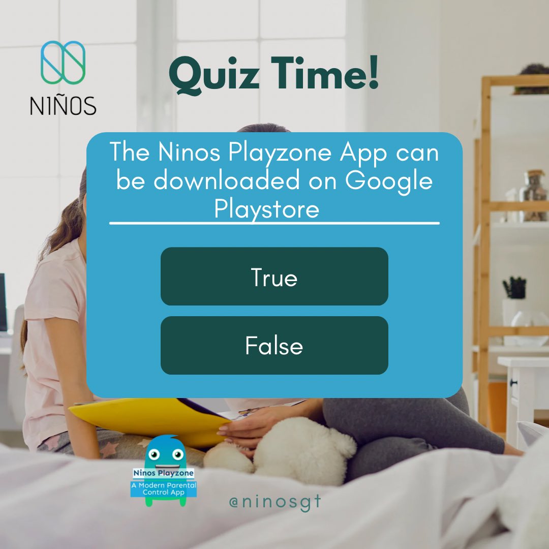 NinosGT's tweet photo. What are your answers?

#Parentalcontrols #parentalcontrolapp #ninosplayzone #webfilter #digitalparenting #internetsafety #kidsandtech #kidstablet #parentingtips
#internetsafetyforkids #kidsdevices   #childsafety #kidstablets https://t.co/5H6k9XYbTw