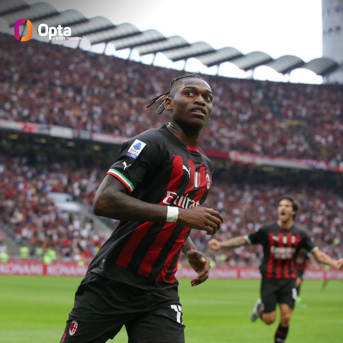 10+10 - Rafael Leão (10 + 10) is the only player with 10 goals + 10 assists in #SerieA in 2022, considering the Big-5 European leagues there are also Kevin De Bruyne (11 goals + 13 assists) and Neymar (18 + 10). Wave.