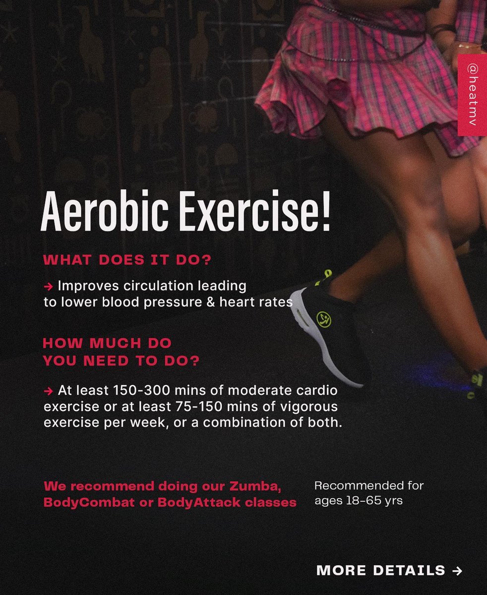 heatmv's tweet photo. Happy World Heart day 🫀 Celebrate World Heart day with a workout plan to get yourself a healthier heart! The combination of aerobic exercises &amp; resistance training is something that is already offered here in our goup fitness classes. 

Start today to ensure a healthier life. https://t.co/L1482RSuHi