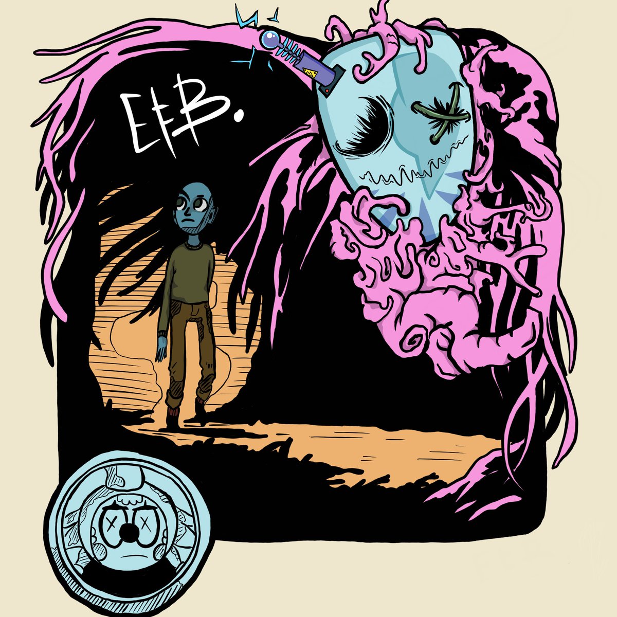 The path through the forest led me to a cave.  It was dark, cold and damp.  Something dripped from the ceiling.  And then I saw something…
#EFB #NFT #FreeMint