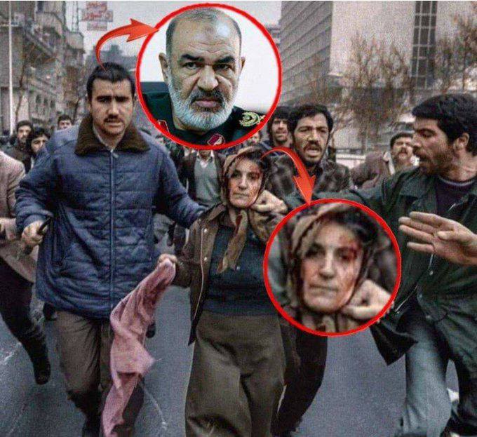 SHHHkazemi's tweet photo. این پیرزن #مهوش_امین‌زاده یکی ازخدمتکاران کاخ نیاوران بود،
به دست انقلابی‌ها با مشت ولگد درشهر گردانده شد!
تااینکه زنده زنده اورا سوزاندند!!!
مردی که درکنار اوایستاده #سردار_سلامی فرمانده‌ی فعلی سپاه است؛
همین وحوش انقلابی امروز معترضین رااغتشاشگر می‌نامند!!!
#وحوش_جمهوری_اسلامی https://t.co/ba8b1oDN5N