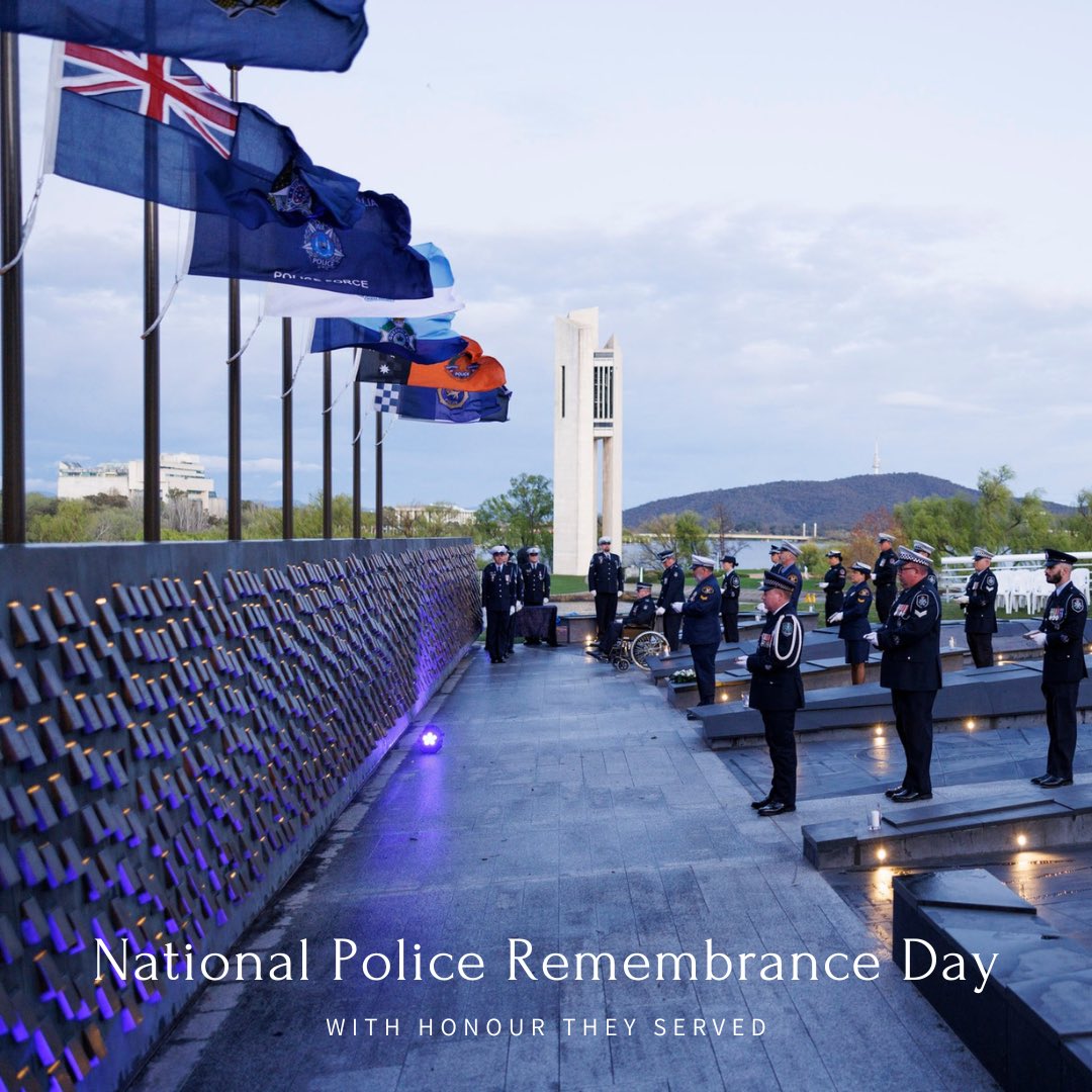 Today on National Police Remembrance Day, we pay our respects to the police officers whose lives have been cut short in the line of duty. 

I extend my condolences and gratitude to the families, friends, and colleagues of those who have fallen. 

With honour they served.