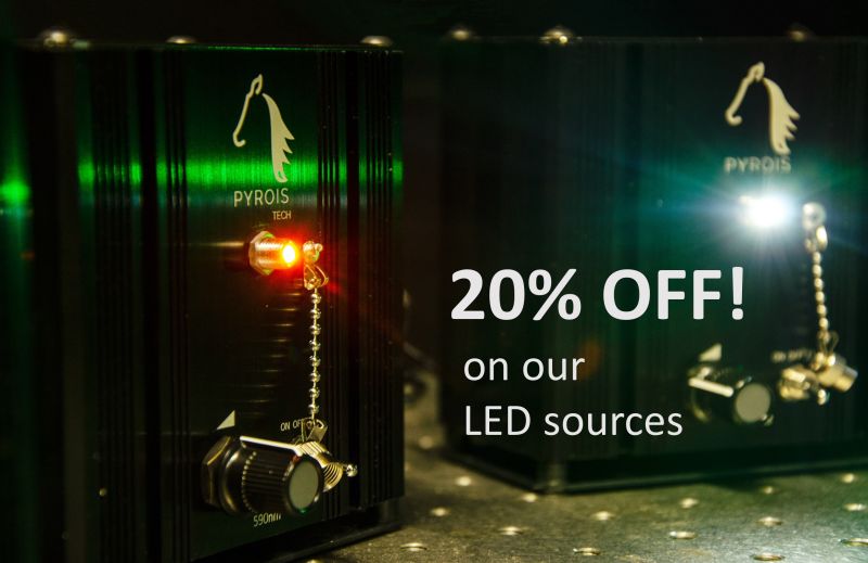Dear customers,
We are offering 20% OFF in all our models of fiber coupled LED sources, with central wavelengths ranging from the UV to the infrared.
Check the offer in: lnkd.in/exqzukUk
Offer valid until 31st October or end of stock