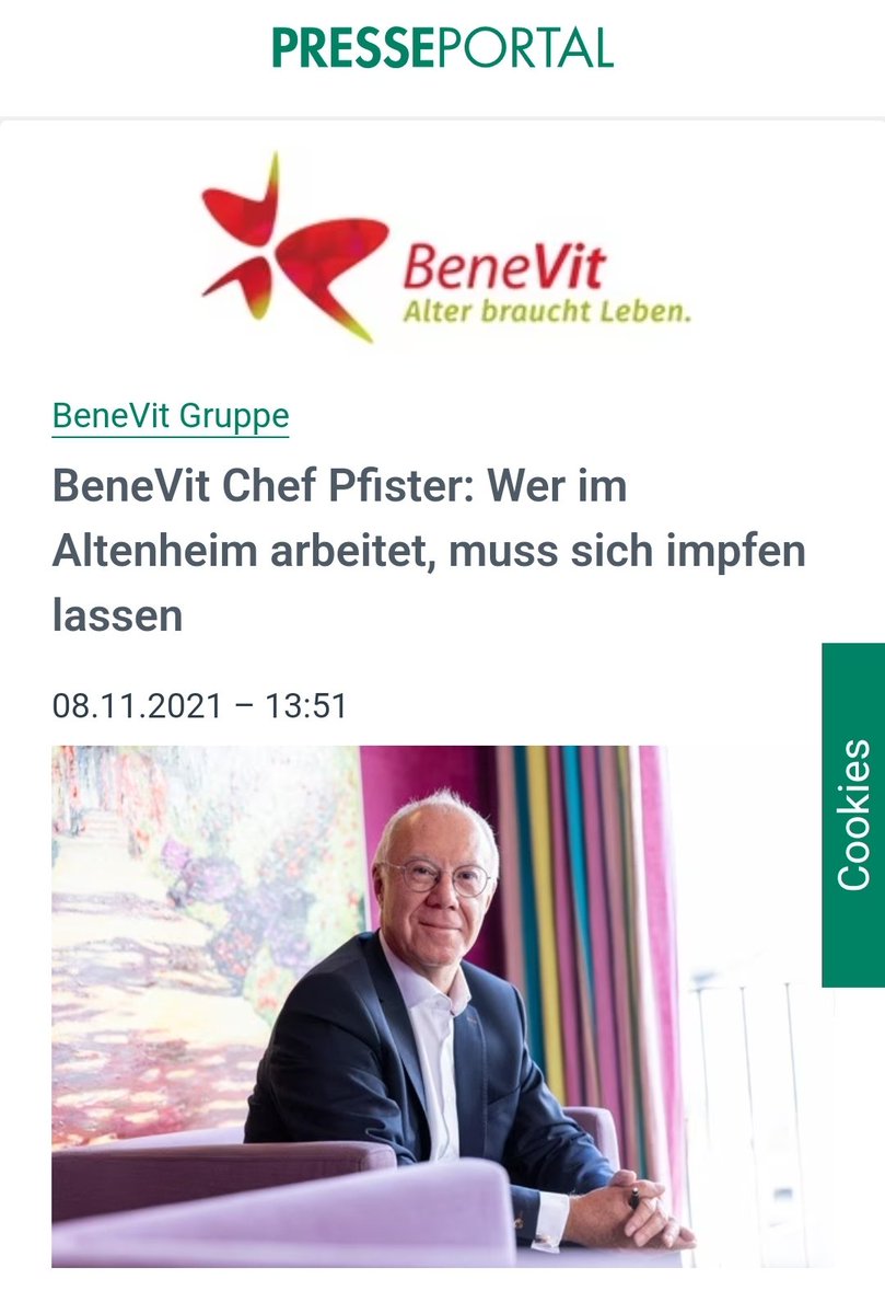 Preusse1983's tweet photo. Kann sich noch jemand an den Hernn #Pfister von #Benevit erinnern?Das ist der,der alle ungeimpften freigestellt hat.🥳
"Nach anhaltenden Beschwerden verhängt die Heimaufsicht einen Aufnahmestopp gegen ein Haus der Benevit-Gruppe am Stammsitz in Mössingen."
#pflegteuchdochselbst https://t.co/fL1JxlAtDG