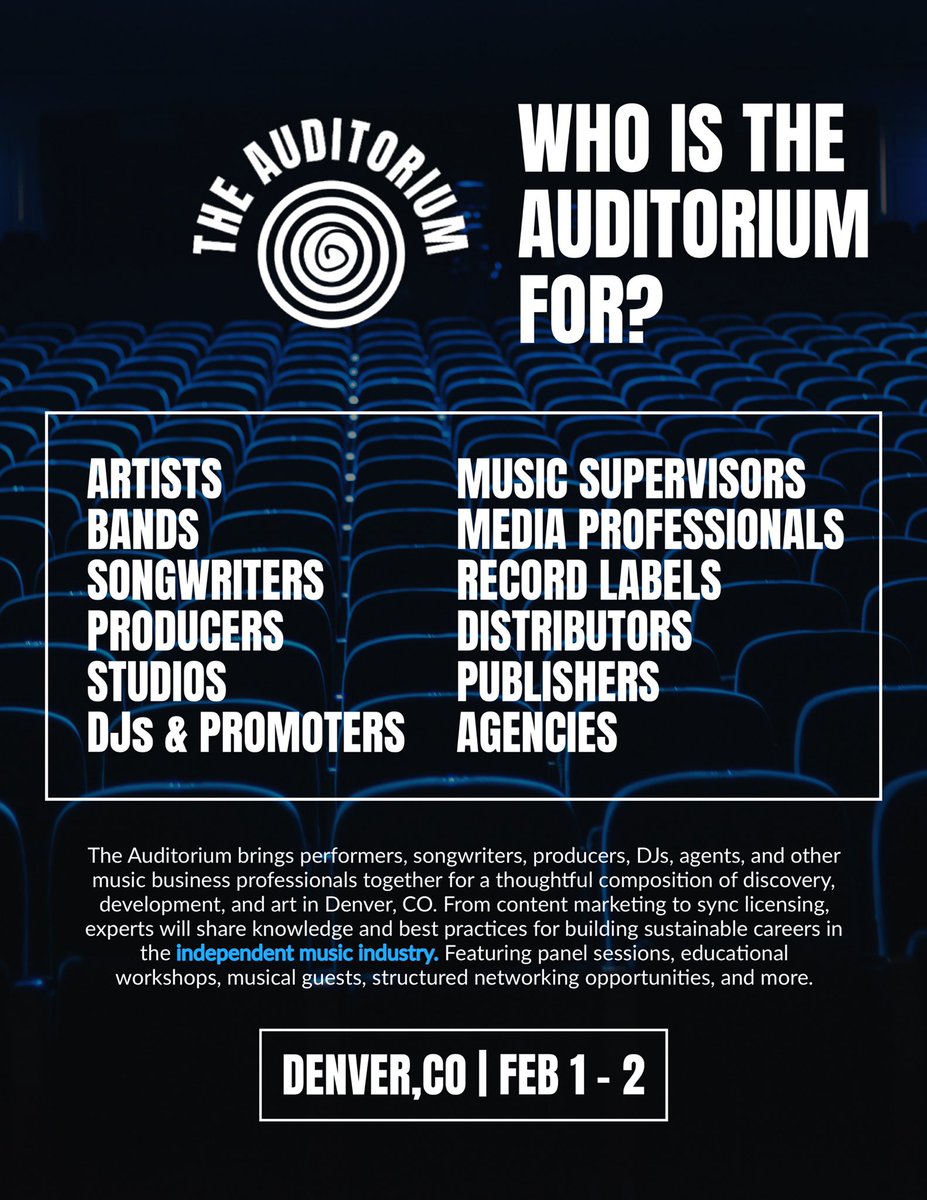 colorcodedmedia's tweet photo. @ccmg_music will host The Auditorium Music Business Conference in February 2023. Don’t miss a dope lineup of speakers, some amazing partnerships and a few surprise guests. Registration opens Oct 29th. https://t.co/NrKni3S2iX https://t.co/3UnVJrSNWo