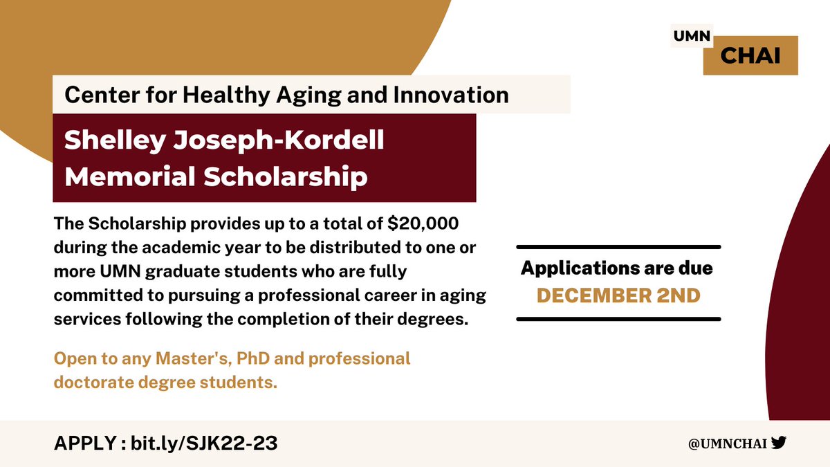 UMN School of Public Health on Twitter "RT UMNCHAI 📣 Students there is still time to apply
