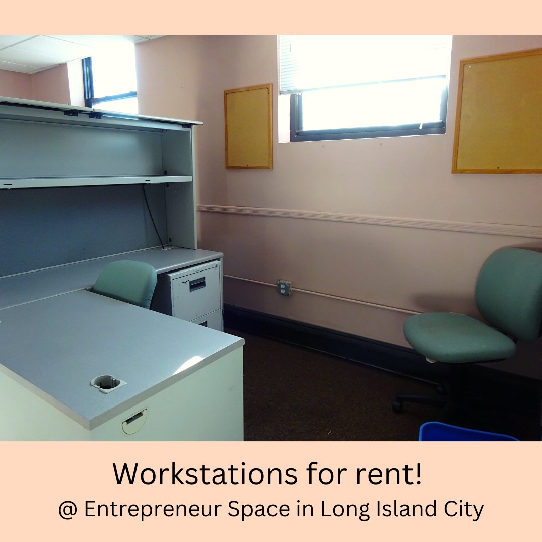 ESpaceNYC's tweet photo. Time to move out and up! To your own workspace, where you can leave and not look at work creating a work/life balance. Single: $375; Double: $475 per month. 
Contact: Tours.EntrepreneurSpace@gmail.com or 718-392-0025 to arrange for a site visit. https://t.co/VvDYuYcyUo