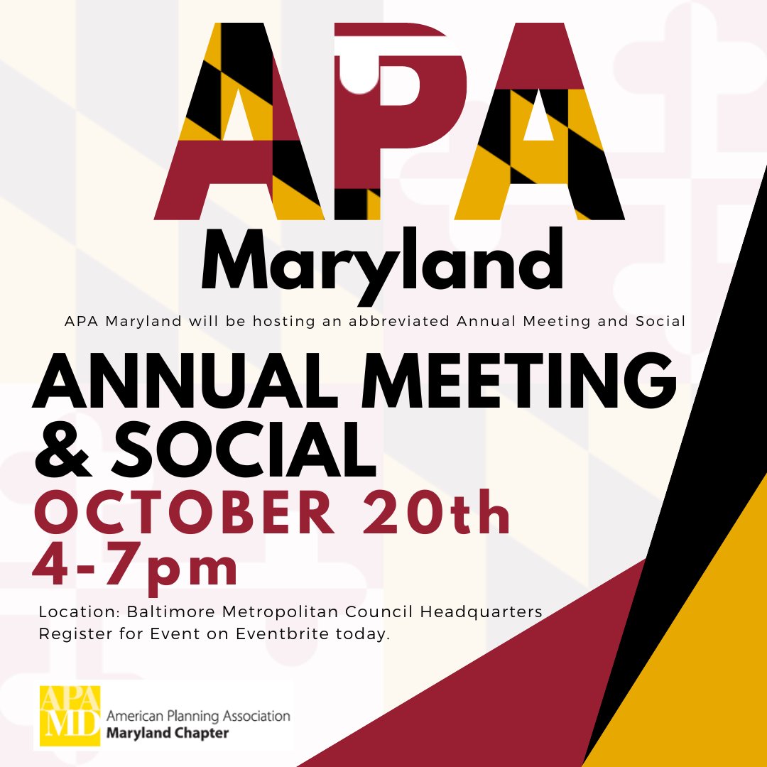 APA_MD's tweet photo. APA Maryland will be hosting our Annual Meeting and Social Next week. Register today:  https://t.co/U4eqDm8150 https://t.co/TbHaHNNLC7
