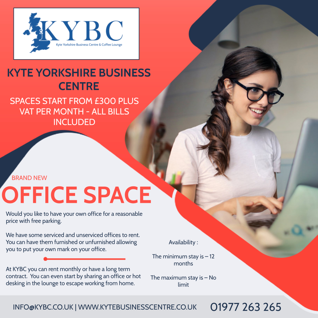 KybcBusiness's tweet photo. Are you looking for a new office space?
We have some amazing new spaces here to rent at KYBC!  You can have them furnished or unfurnished allowing you to put your own mark on your office.
All bills are included!
Prices start from £300 plus vat per month! https://t.co/xSeYQWwn5w