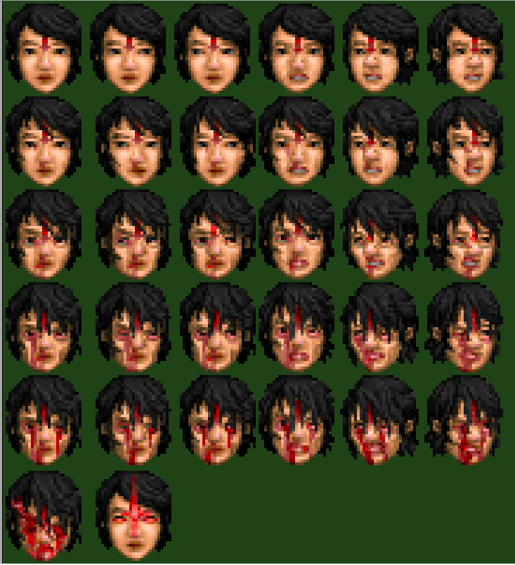 Painting your #doom clone faces make you think about how it could always be worse. #gamedev #indiedev #pixelart #indiegamedev #indiegaming #indiegames #pixelart