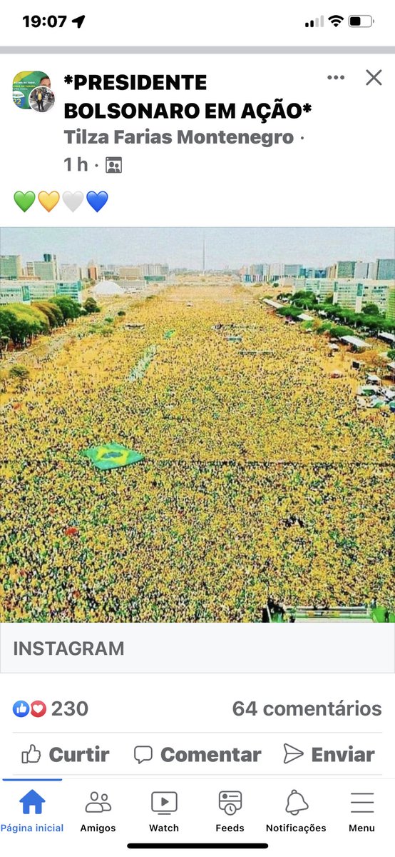 Tem como negar a opção dos brasileiros pelo Presidente Bolsonaro!!!Dia 30 vote 22 . Salve a nossa Pátria.🇧🇷🇧🇷🇧🇷