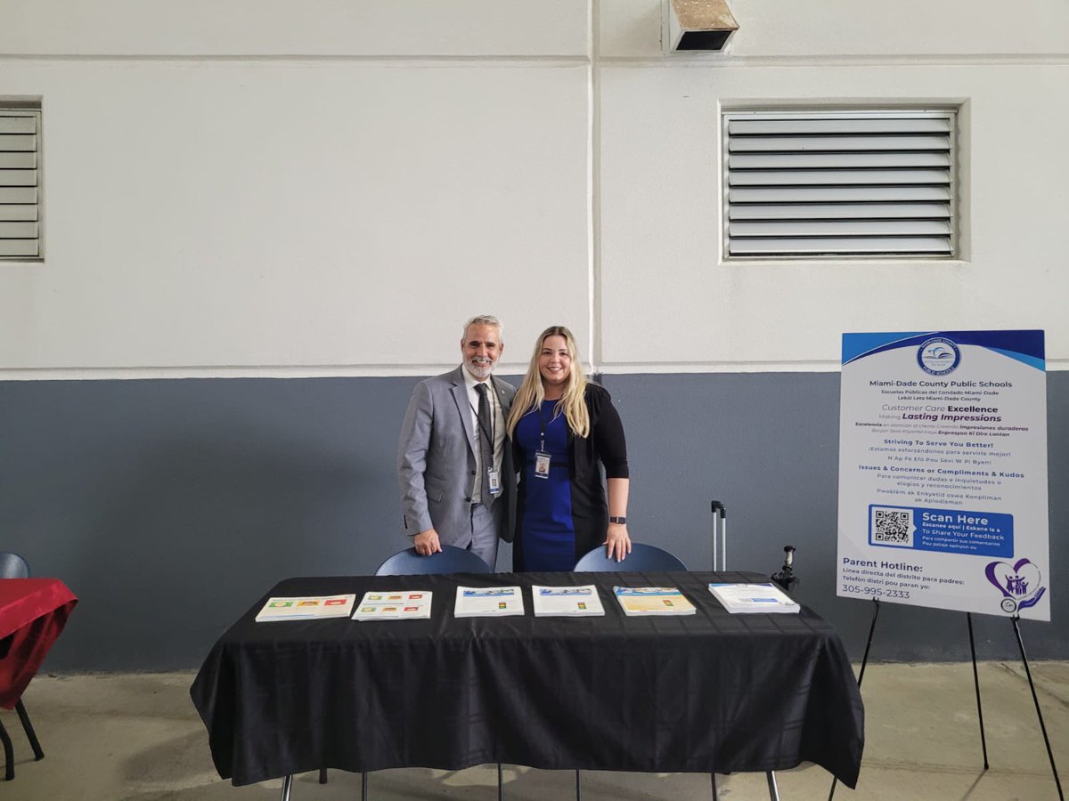 MDCPSTechCollgs's tweet photo. Join us at the Resource Fair at the Miami Beach Senior High School Townhall Meeting! Don’t miss out.
#OPCTE #UpSkill #GetThere #SecureOurFuture #ParentalHotline #CustomerCareExperience https://t.co/CqtAbScBJ5