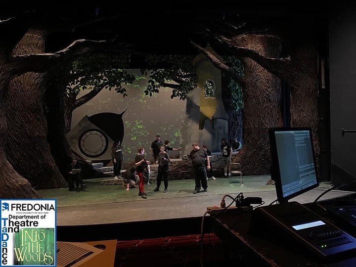 FredoniaTADA's tweet photo. As we head into the first Tech for Into the Woods, highlighting the work of Lighting, Projections and Sound as they work to get everything ready.

Lighting Designer - Nax Sidoni
Projection Designer - Juniper Stuart
Sound Designer - Alison Nolan

OCT 21, 22, 23, 27, 28, and 29... https://t.co/N3R4vphtiV